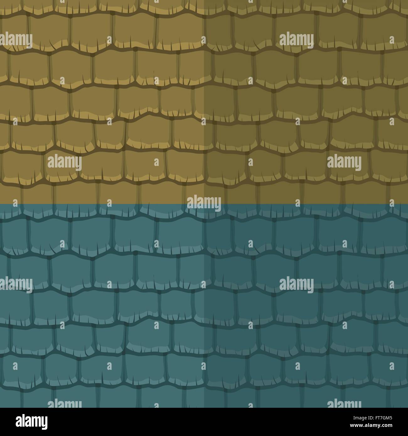 Seamless texture toiture en ardoise, deux couleurs. Vector illustration. Schéma de l'architecture Illustration de Vecteur
