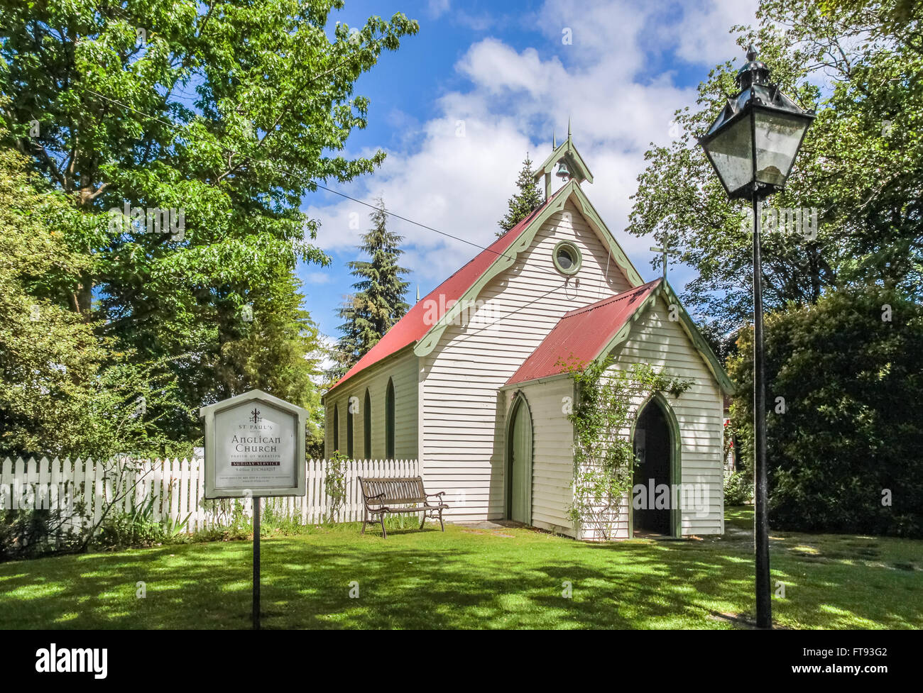 Petite chapelle à Arrowtown, Otago, île du Sud, Nouvelle-Zélande Banque D'Images