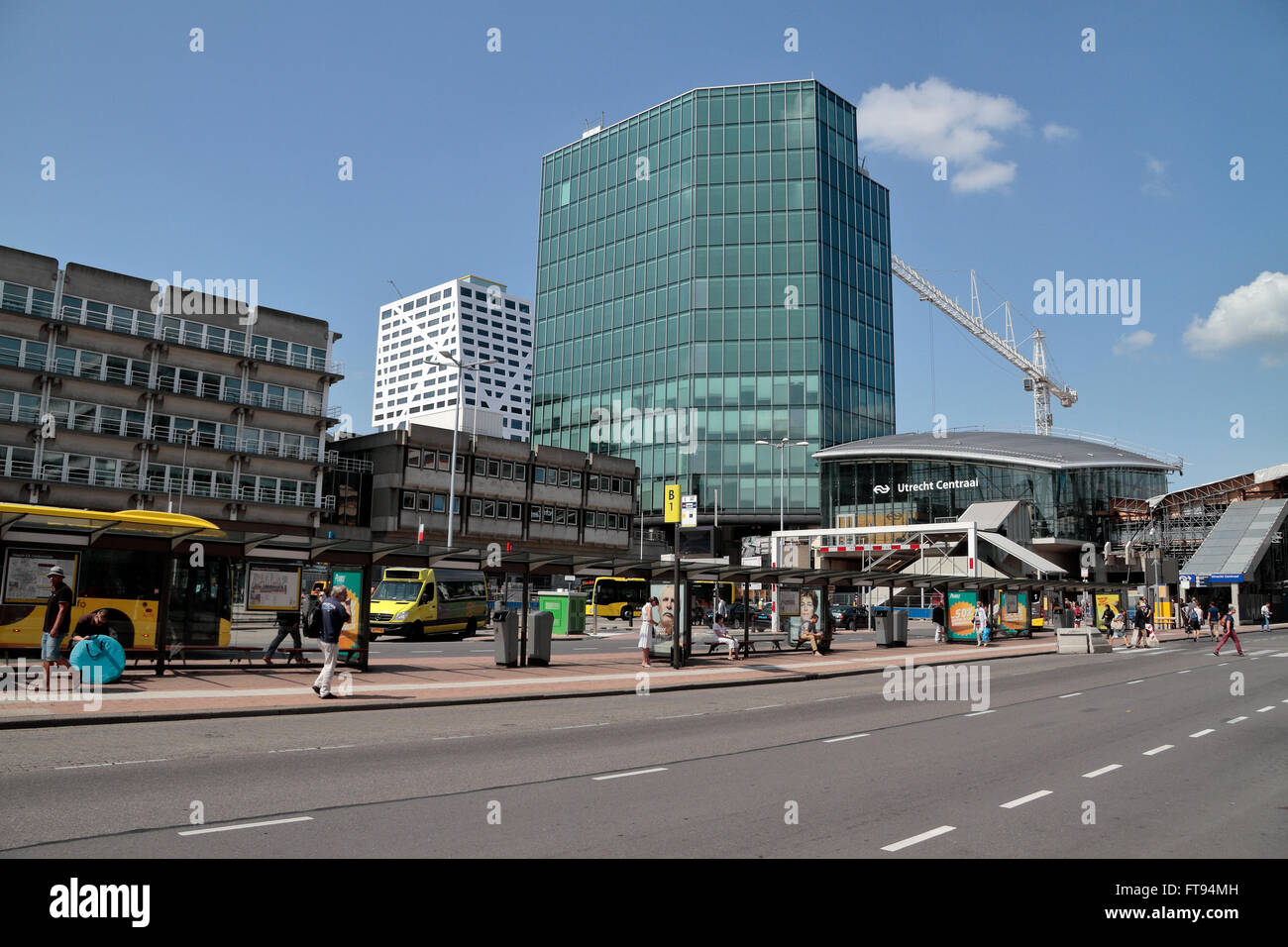 La gare centrale d'Utrecht à Utrecht, Pays-Bas. Banque D'Images