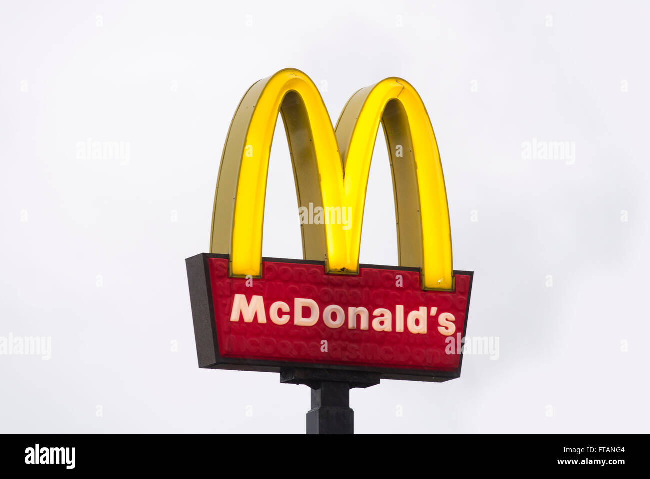 Mcdonald's sign logo. Banque D'Images