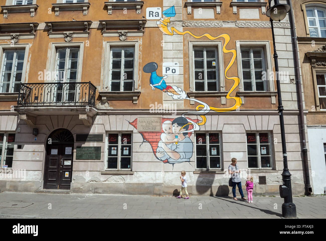 Maison natale - musée de Marie Sklodowska-Curie sur rue Freta à Varsovie, Pologne Banque D'Images