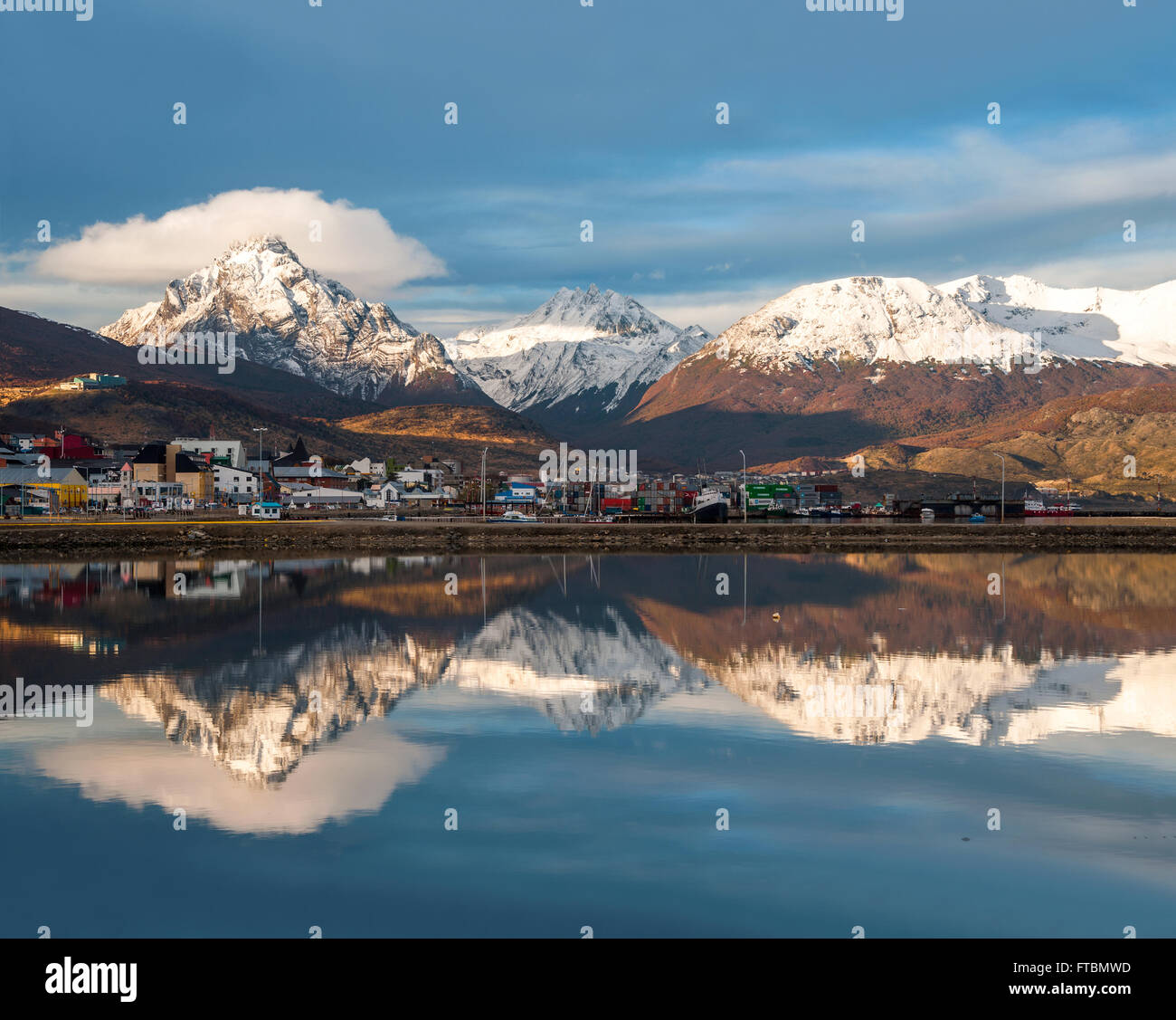 Port d'Ushuaia, Tierra del Fuego, Patagonie, Argentine Banque D'Images