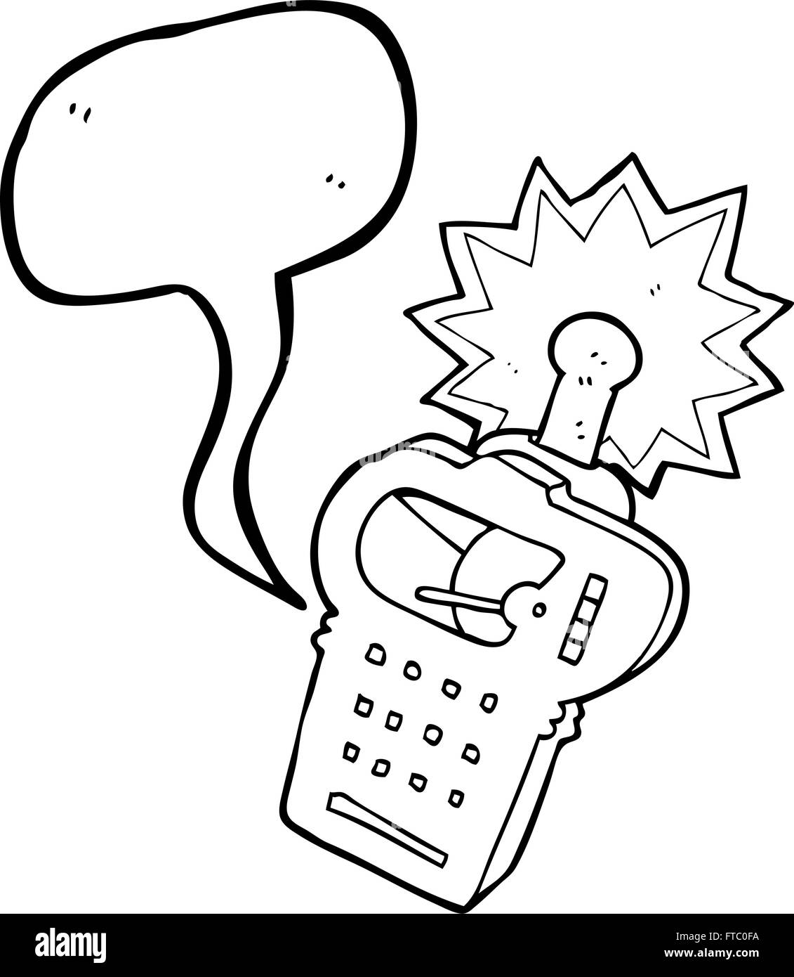 Dessiné à main levée bulle cartoon appareil scientifique Illustration de Vecteur