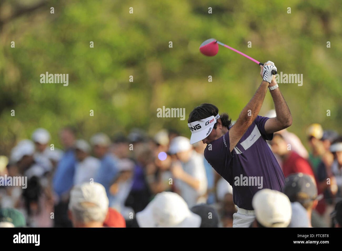 Doral, Fla, USA. 10e Mars, 2012. Bubba Watson au cours de la troisième ronde de la World Golf Championship Championnat Cadillac sur le TPC Blue Monster at Doral Golf Resort and Spa Le 10 mars 2012 à Doral, Floride ZUMA PRESS/ Scott A. Miller. © Scott A. Miller/ZUMA/Alamy Fil Live News Banque D'Images