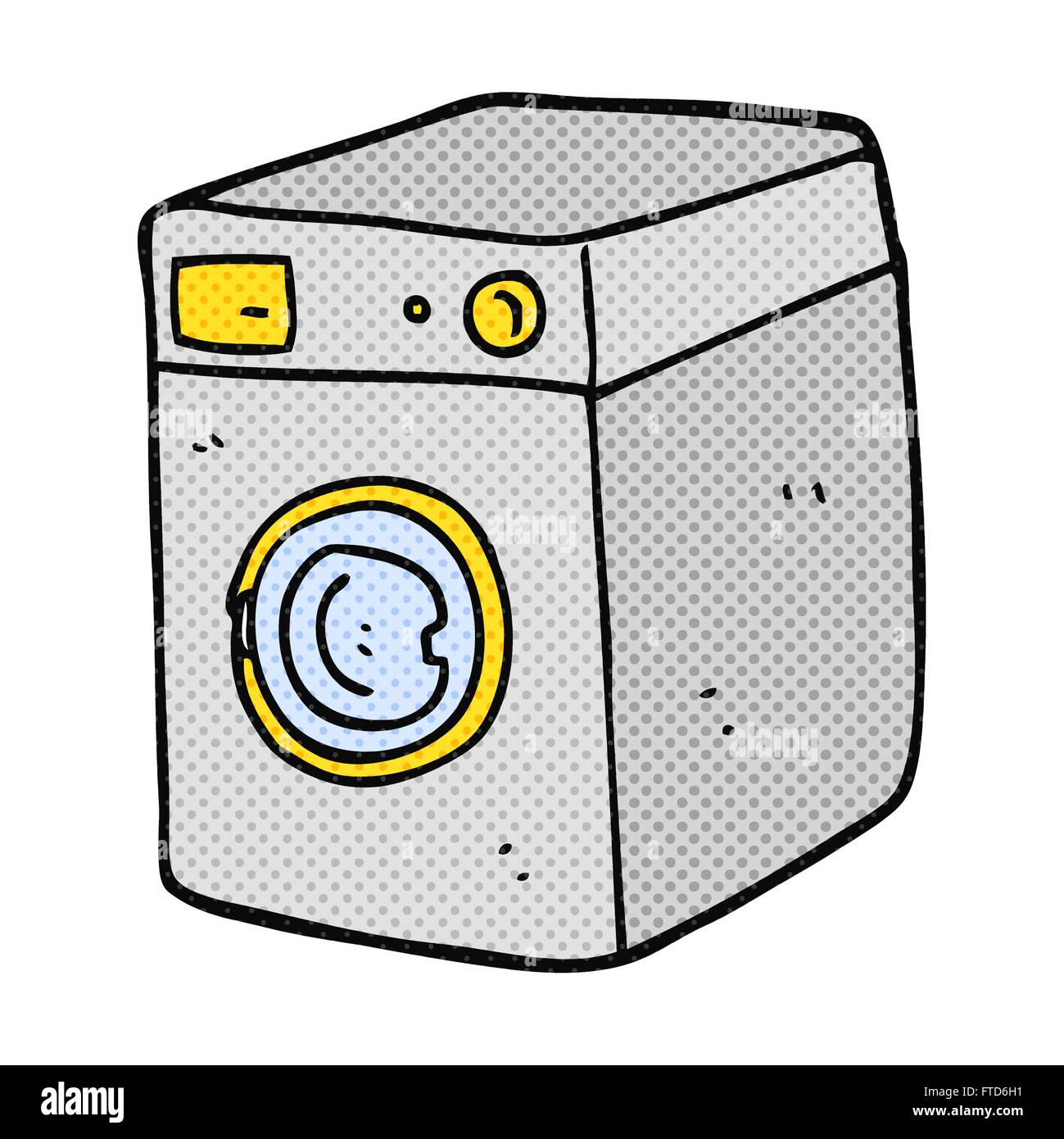 Freehand drawn cartoon lave-linge Illustration de Vecteur