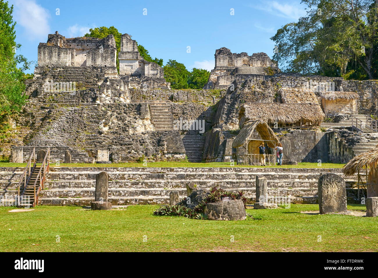 Les anciens Mayas, ruines, le parc national de Tikal, Guatemala, Yucatan, l'UNESCO Banque D'Images