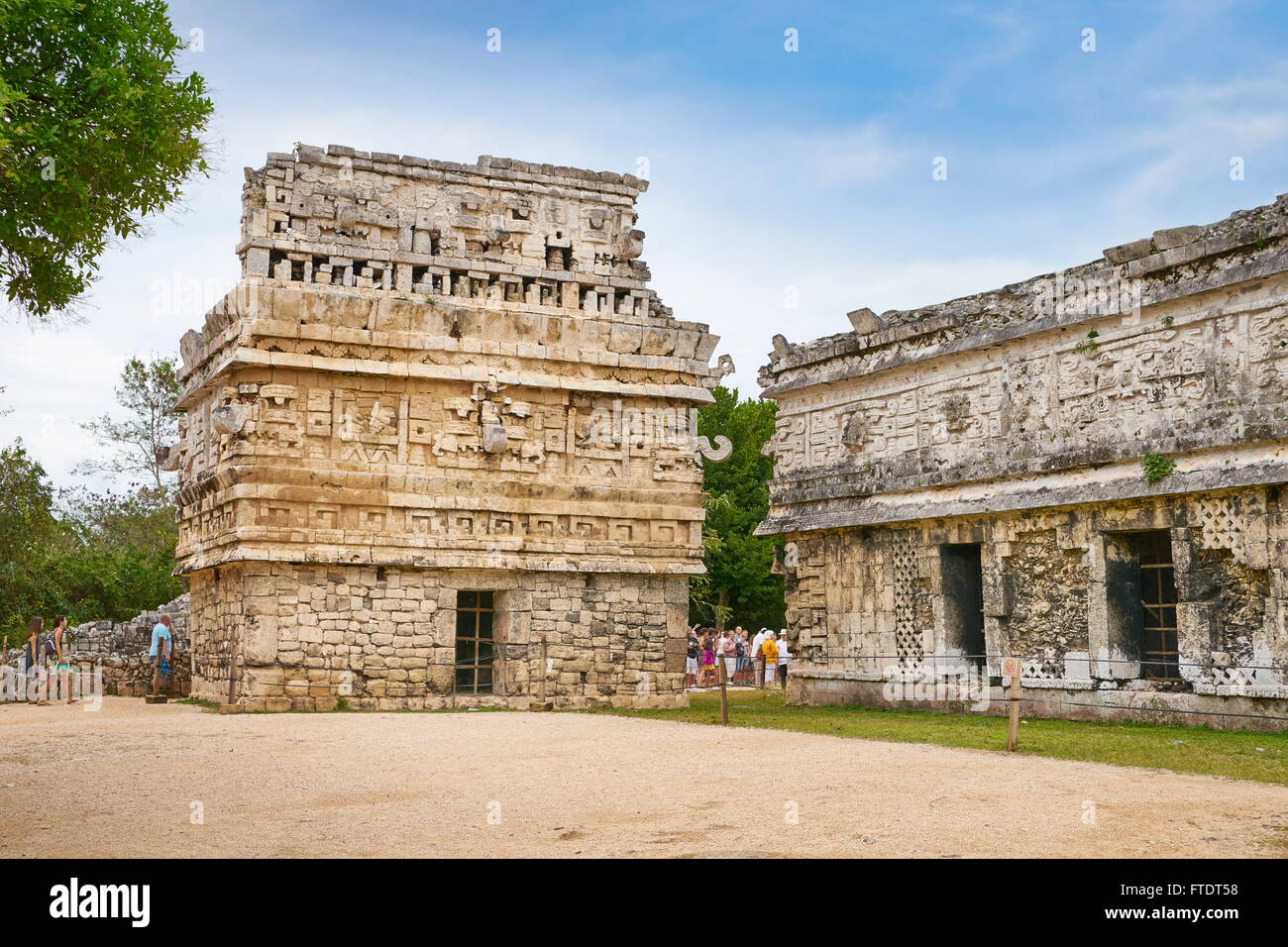 Les anciens Mayas, ruines, Chichen Itza Site Archéologique, Yucatan, Mexique Banque D'Images