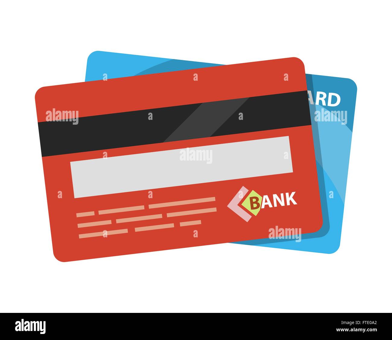 Carte de crédit. Seule simple icône sur fond blanc. Vector illustration. Illustration de Vecteur