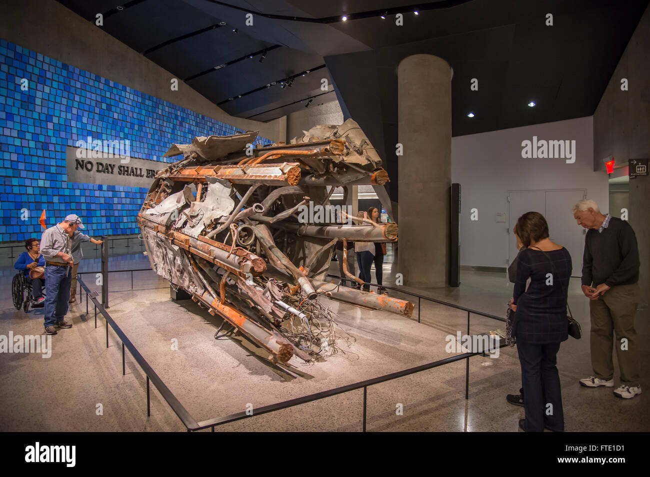 À l'intérieur du World Trade Center 911 Memorial Museum, New York, NY USA Banque D'Images