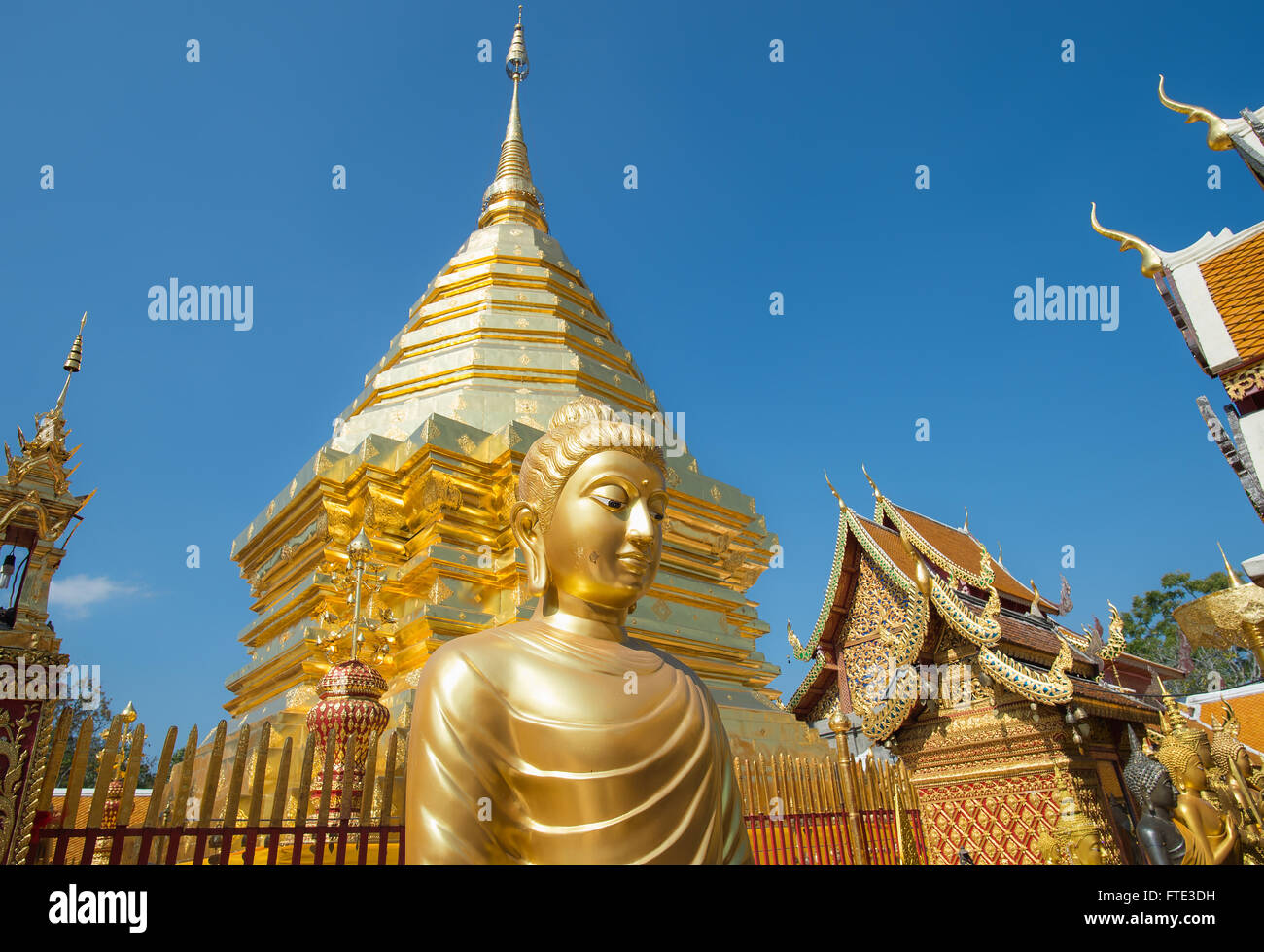 Wat Phra That Doi Suthep à Chiang Mai, Thaïlande Banque D'Images