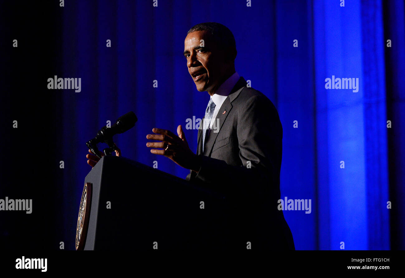 Washington, DC. Mar 28, 2016. Le président des États-Unis Barack Obama ...