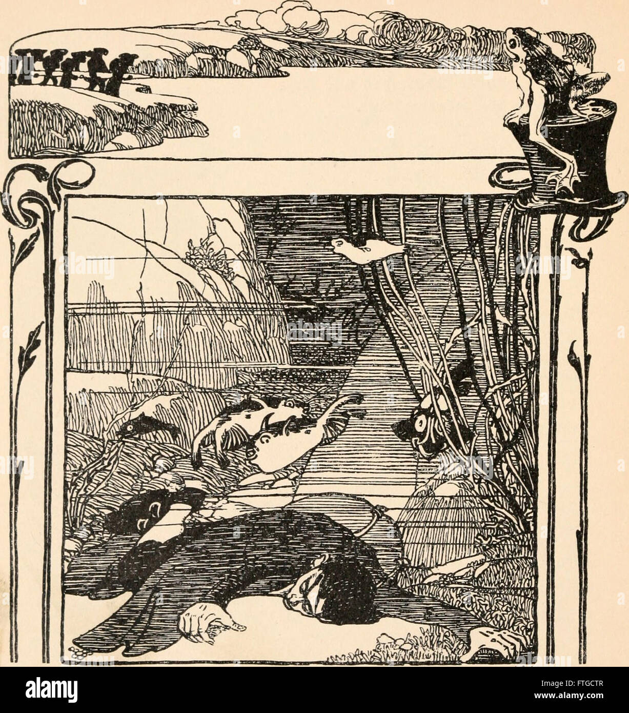 Cette image est tirée d'une publication allemande de 1910 axée sur les enfants, représentant probablement des aspects de l'enfance ou de l'éducation préscolaire. Le travail peut discuter du rôle des enfants dans la société ou illustrer les vues du début du XXe siècle sur l'enfance. Banque D'Images