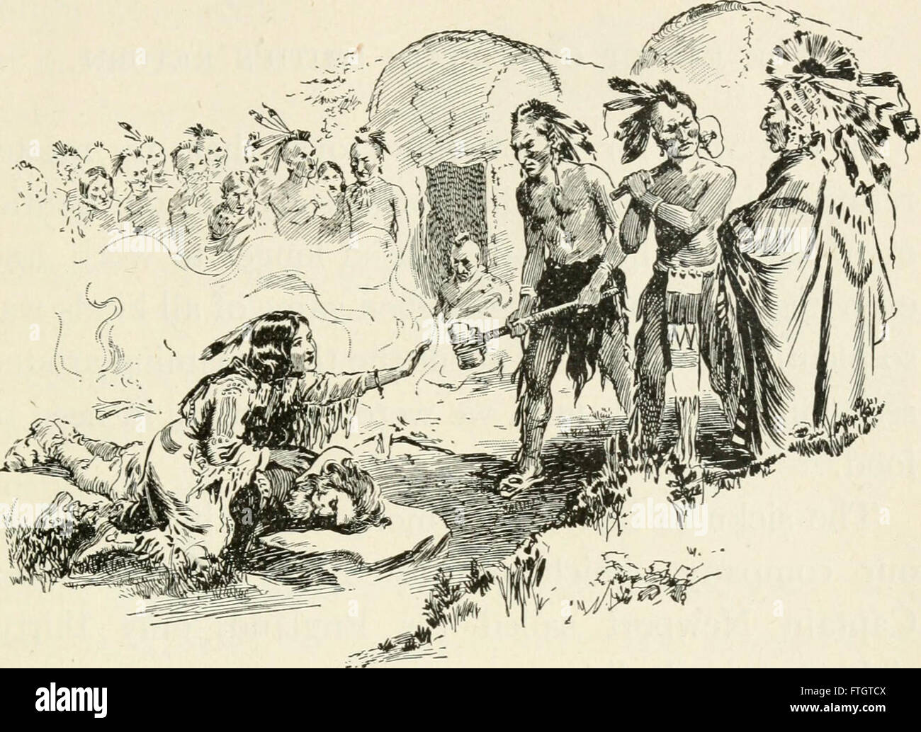 Un récit de 1910 relatant la vie de Richard de Jamestown, se concentrant sur les premières luttes et le développement de la colonie de Virginie en Amérique. Banque D'Images