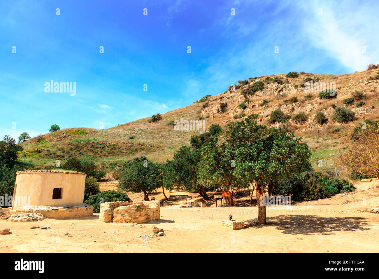 Le site néolithique de l'archéologique de Chypre. Banque D'Images