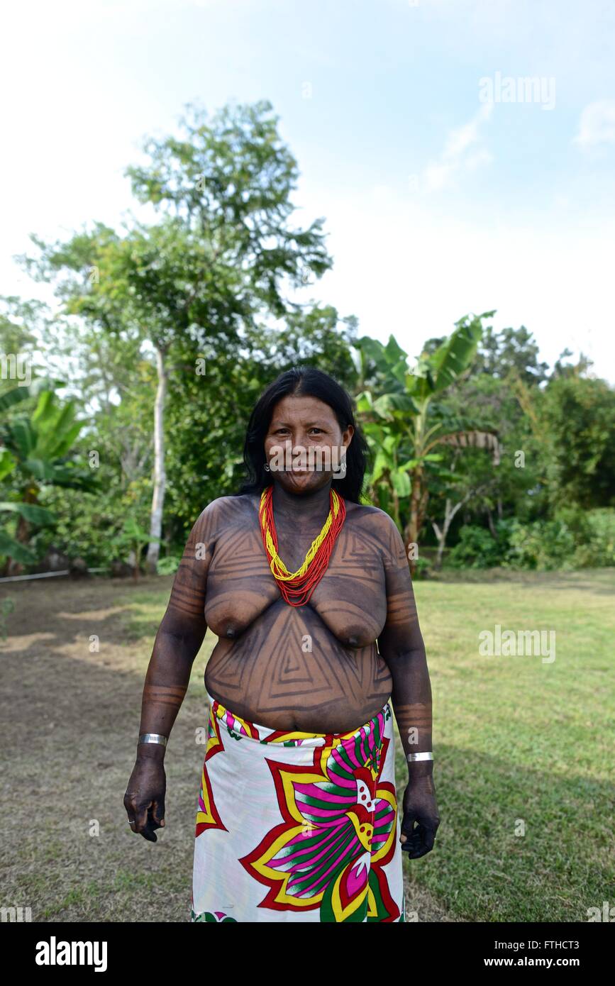 La Communauté indigène Embera. Sambu District. La région de Darien. Banque D'Images