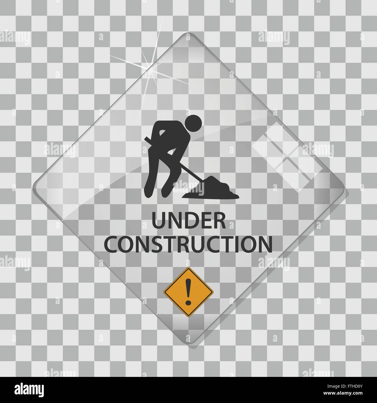 En construction glass vector illustration Illustration de Vecteur