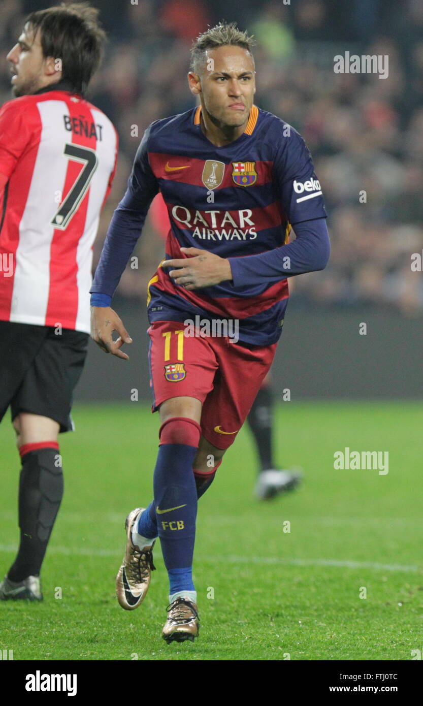 Barcelone, Espagne, le 27 janvier 2016 : King Cup Neymar jr actio pendant  le match entre le FC Barcelone - Atlético Bilbao Photo Stock - Alamy