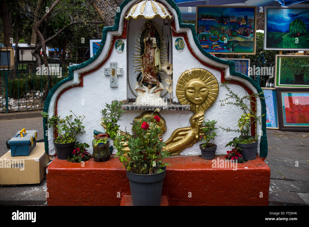 Virgen de Guadalupe à San Angel Banque D'Images