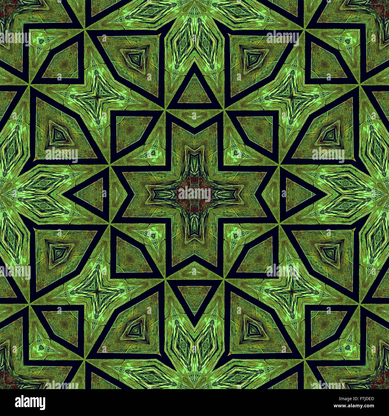 Fond d'kaléidoscopique transparente 600x600 motif basé sur l'incrustation, texture bois naturel Banque D'Images