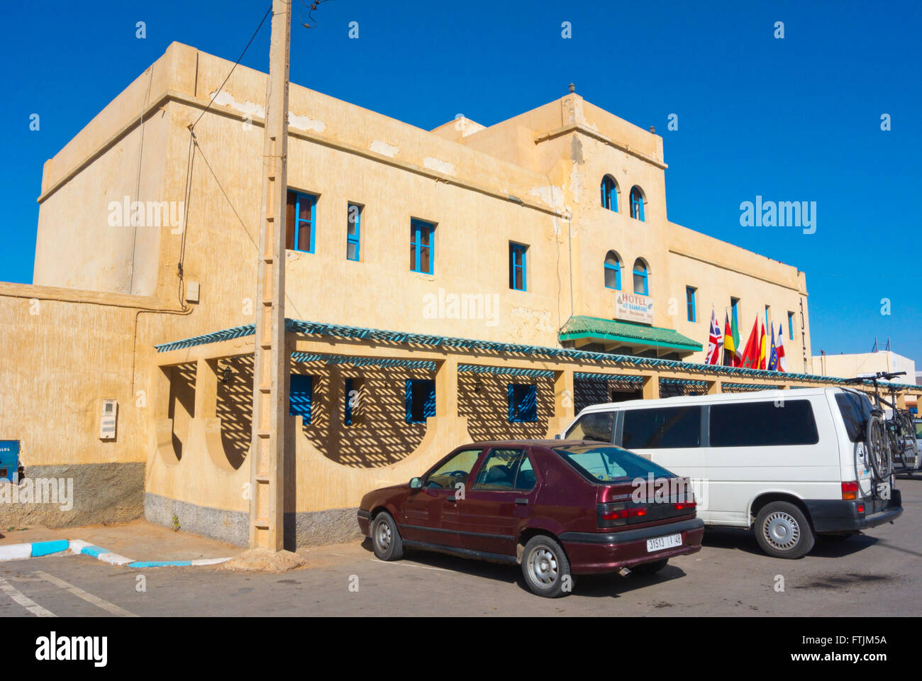 Hotel aci Baamrane, Sidi Ifni, Guelmim-Oued, région du sud du Maroc, l'Afrique du Nord Banque D'Images