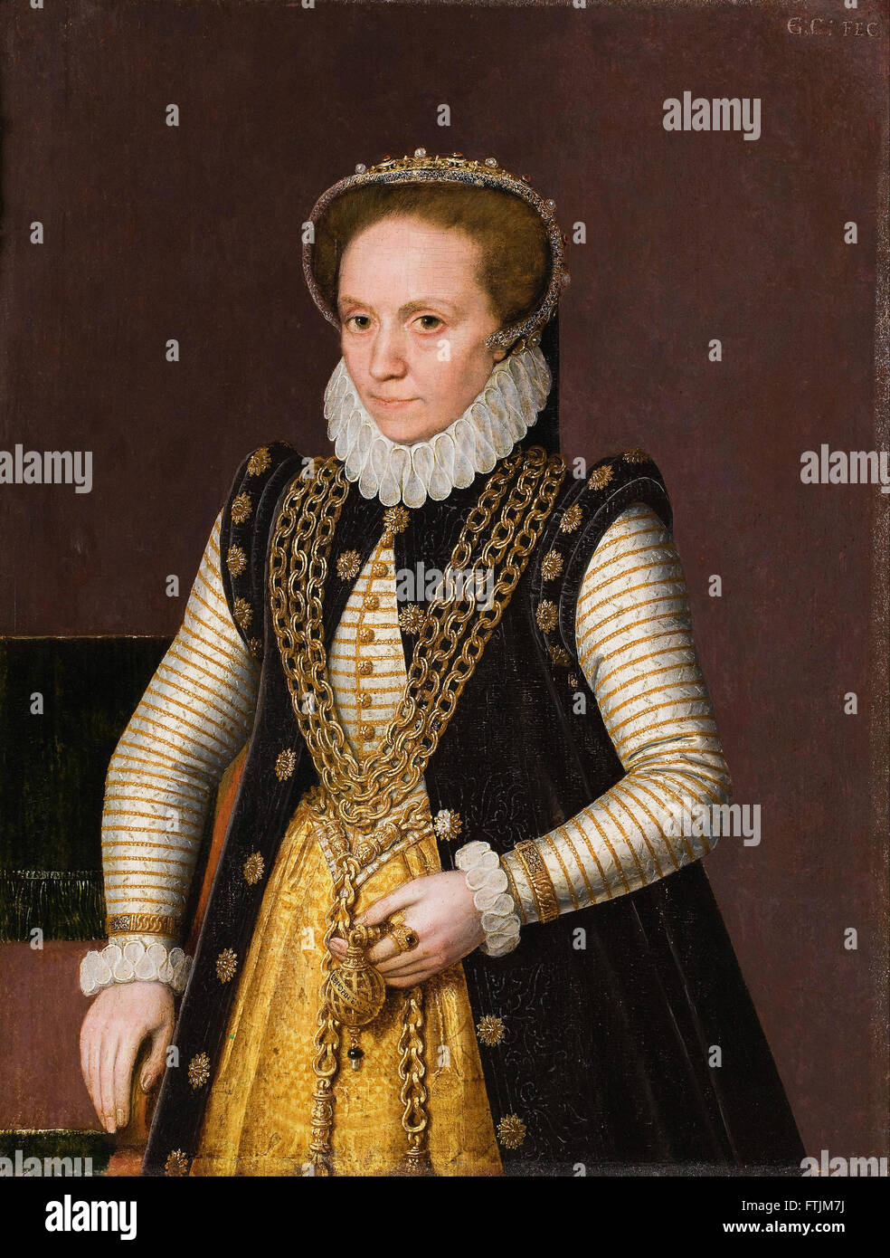 Artiste Français anonyme - Portrait d'un inconnu de la Noblesse Française - Musée Hallwyl Banque D'Images Artiste Français anonyme - Portrait d'un inconnu de la Noblesse Française - Musée Hallwyl Banque D'Images