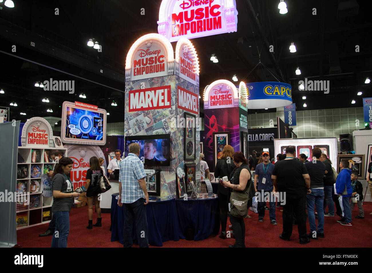 WONDERCON : Centre de Convention de Los Angeles, le 25 mars 2016, 27 thru. Disney Music Emporium de stand. Banque D'Images