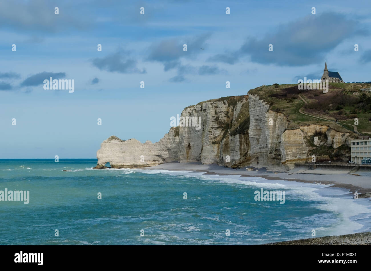 Vallée de Etretat Banque D'Images