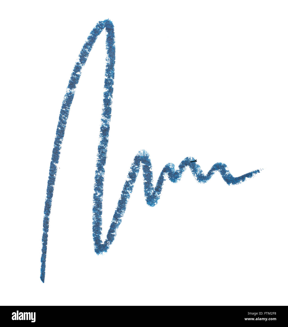 Crayon à Lèvres Crayon Squiggle de blue Banque D'Images