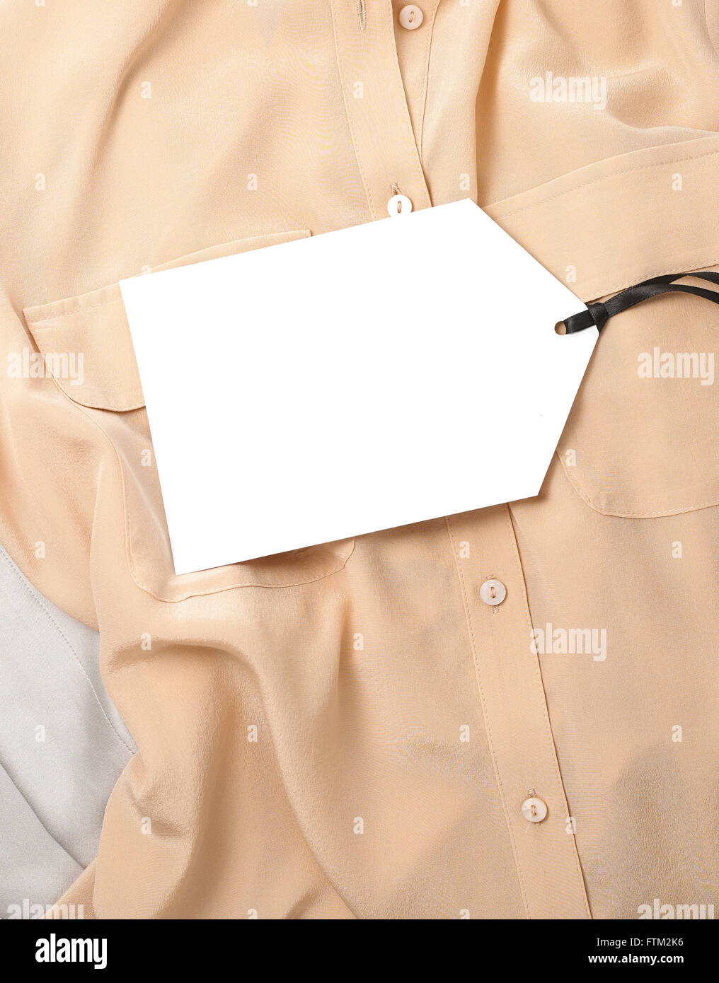 Tag sur les vêtements Banque D'Images