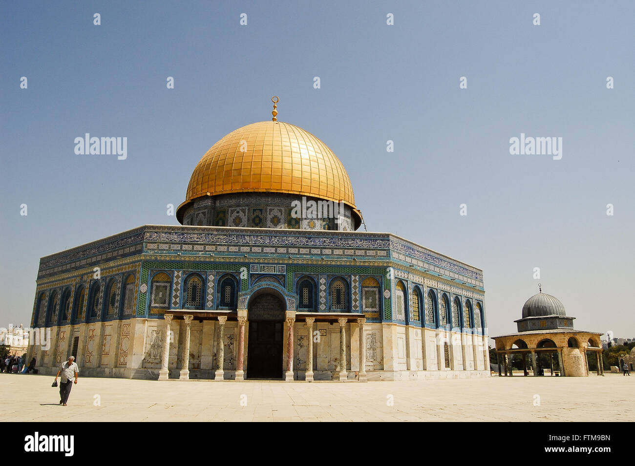 Grande Mosquée d'Omar - Dôme du rocher dans la vieille ville de Jérusalem Banque D'Images