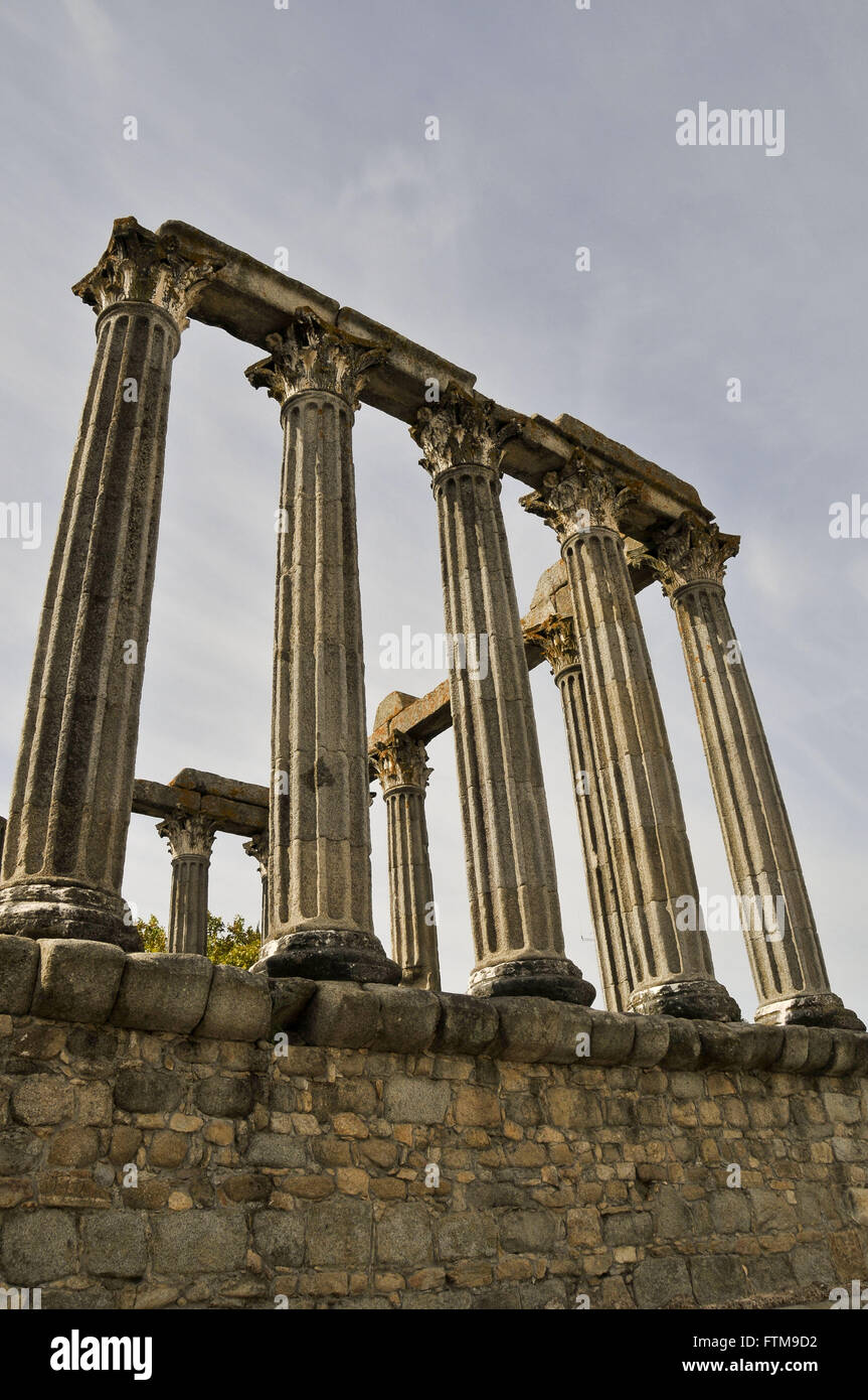 Le Temple romain de Diana Temple siècle dans le centre historique d'Evora Banque D'Images