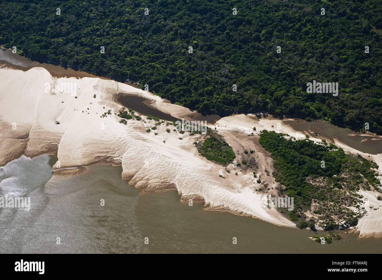 Vue aérienne du parc d'État de Rio Araguaia - Cantao Banque D'Images