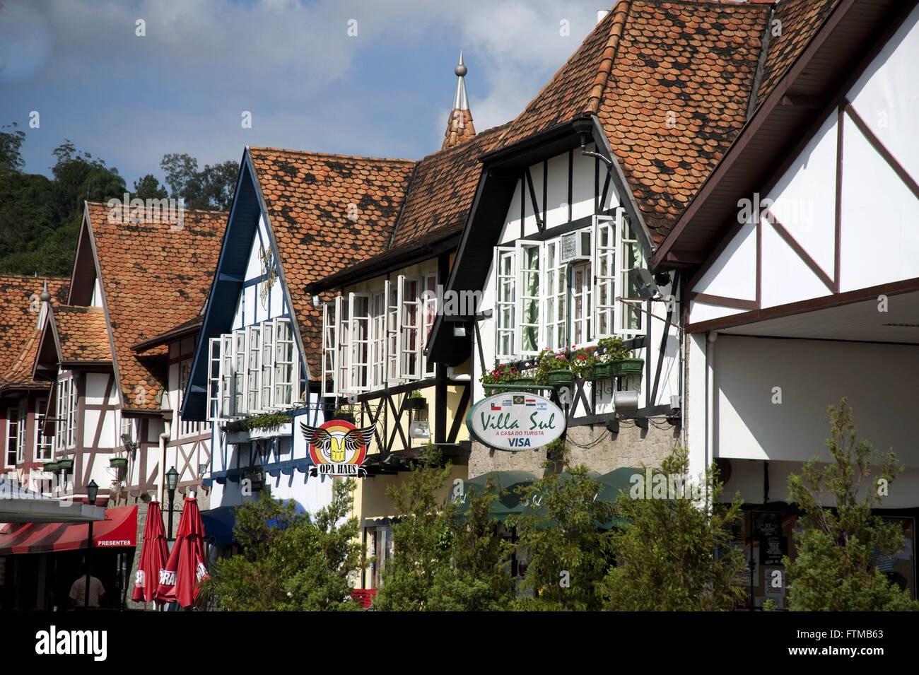 Vue depuis Vila Germanica Park half-timbered à Blumenau - Santa Catarina Banque D'Images