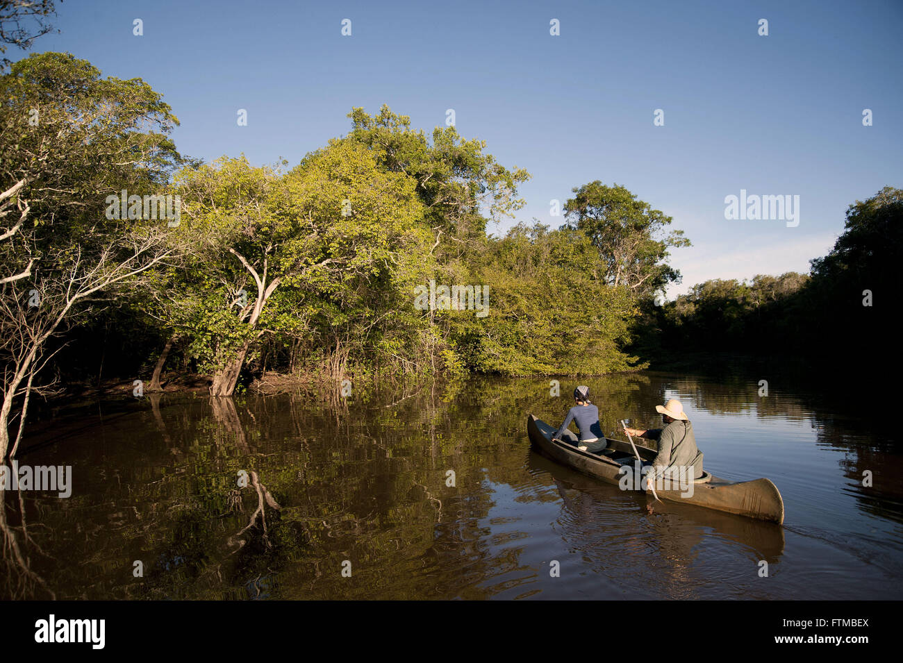 Pantaneiro touristiques Transport à Rio Claro - Pantanal Mato Grosso Banque D'Images