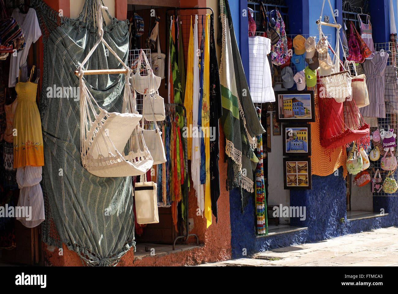 Magasin d'artisanat dans le centre-ville de Sao Luis Banque D'Images