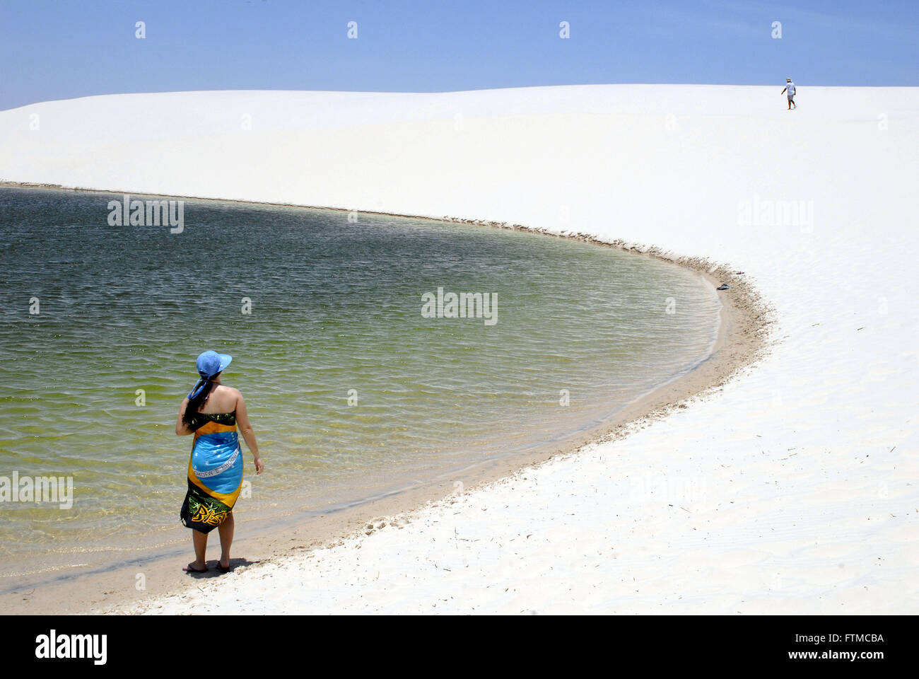 Le Lagoa do Peixe de Parc National Lencois Maranhao Banque D'Images