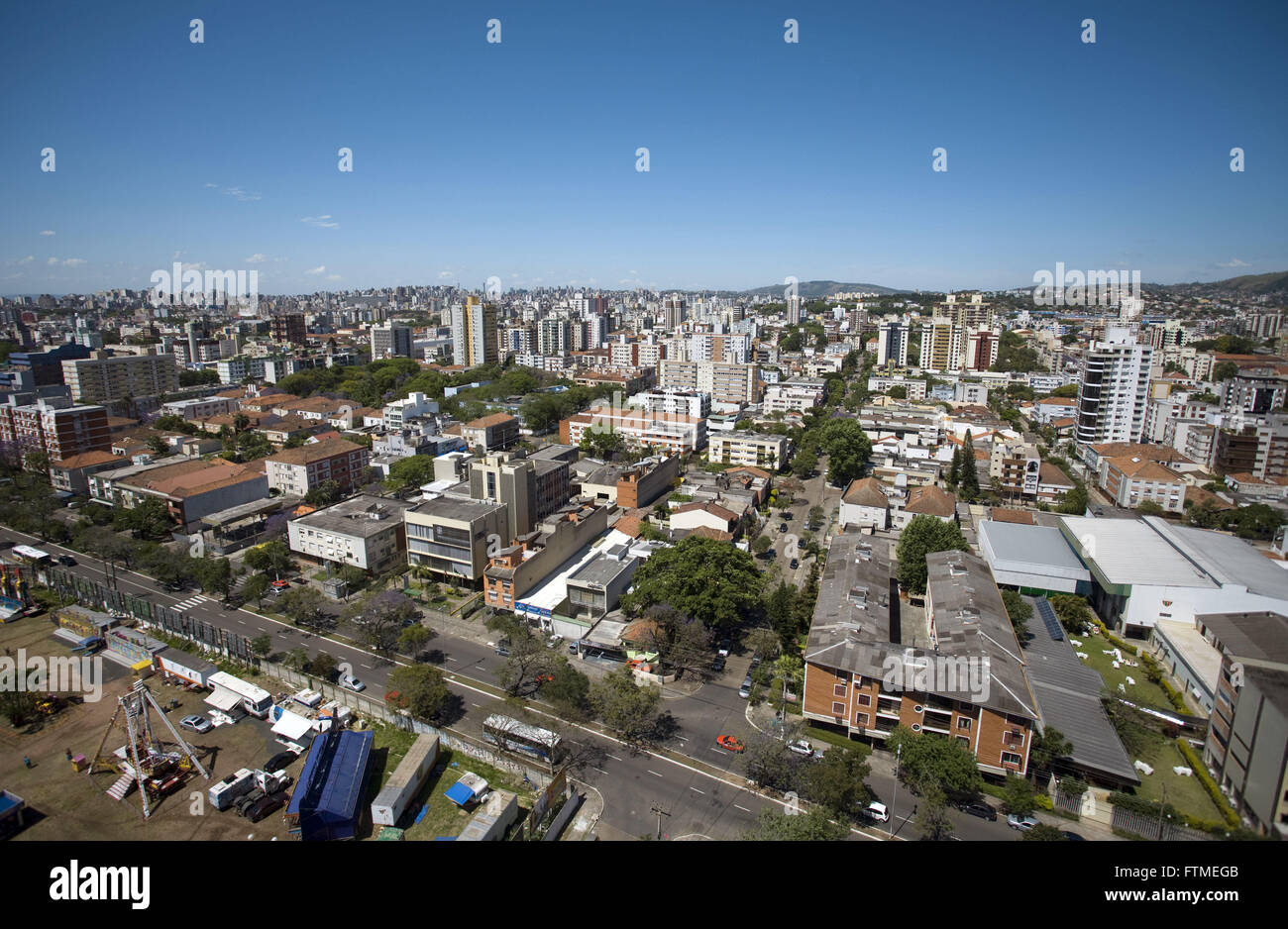 Vue de la ville de Porto Alegre de high point situé à Avenida Borges de Medeiros Banque D'Images