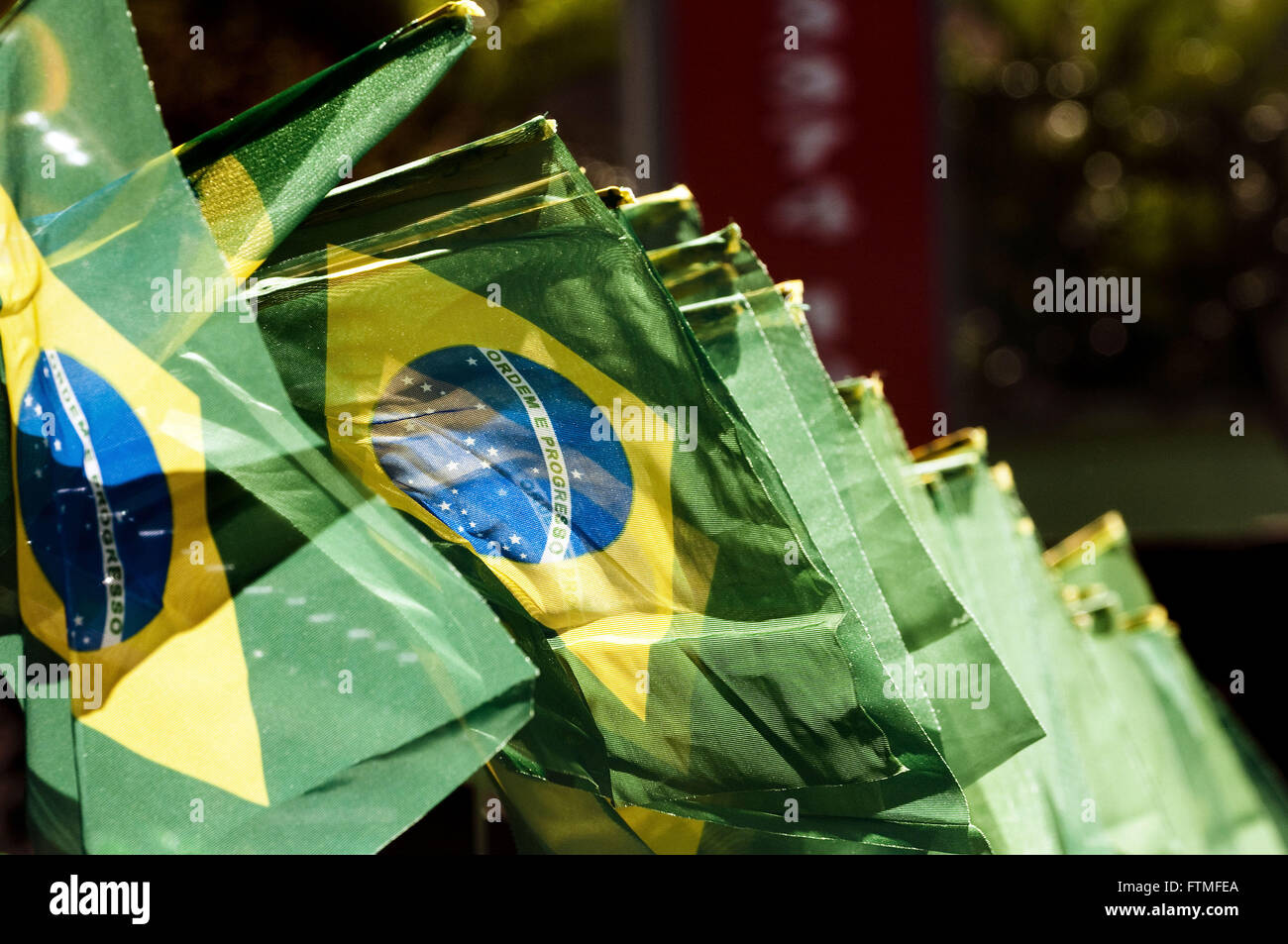Drapeaux du Brésil à la Coupe du monde d'Afrique du Sud Banque D'Images