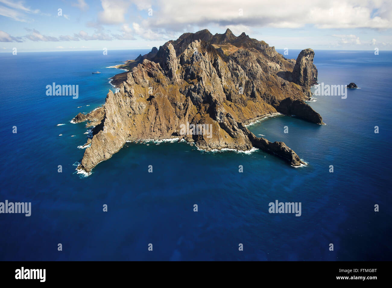 Vue aérienne de l'île de Trinité dans l'Océan Atlantique Banque D'Images