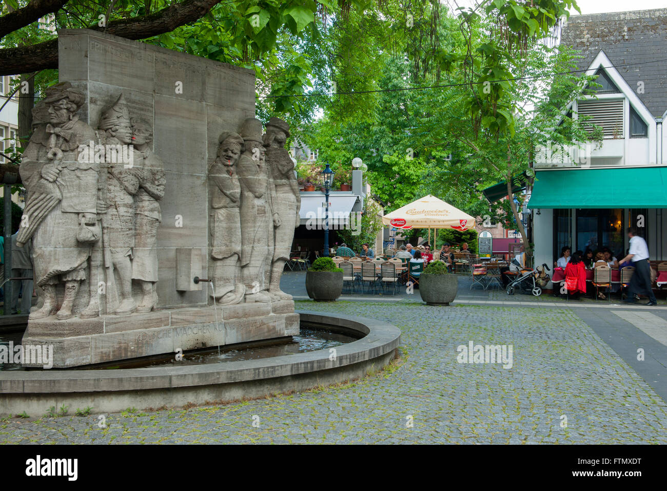 Köln, Quartier Altstadt-Nord, Willi-Ostermann Ostermann-Brunnen-Platz, Banque D'Images