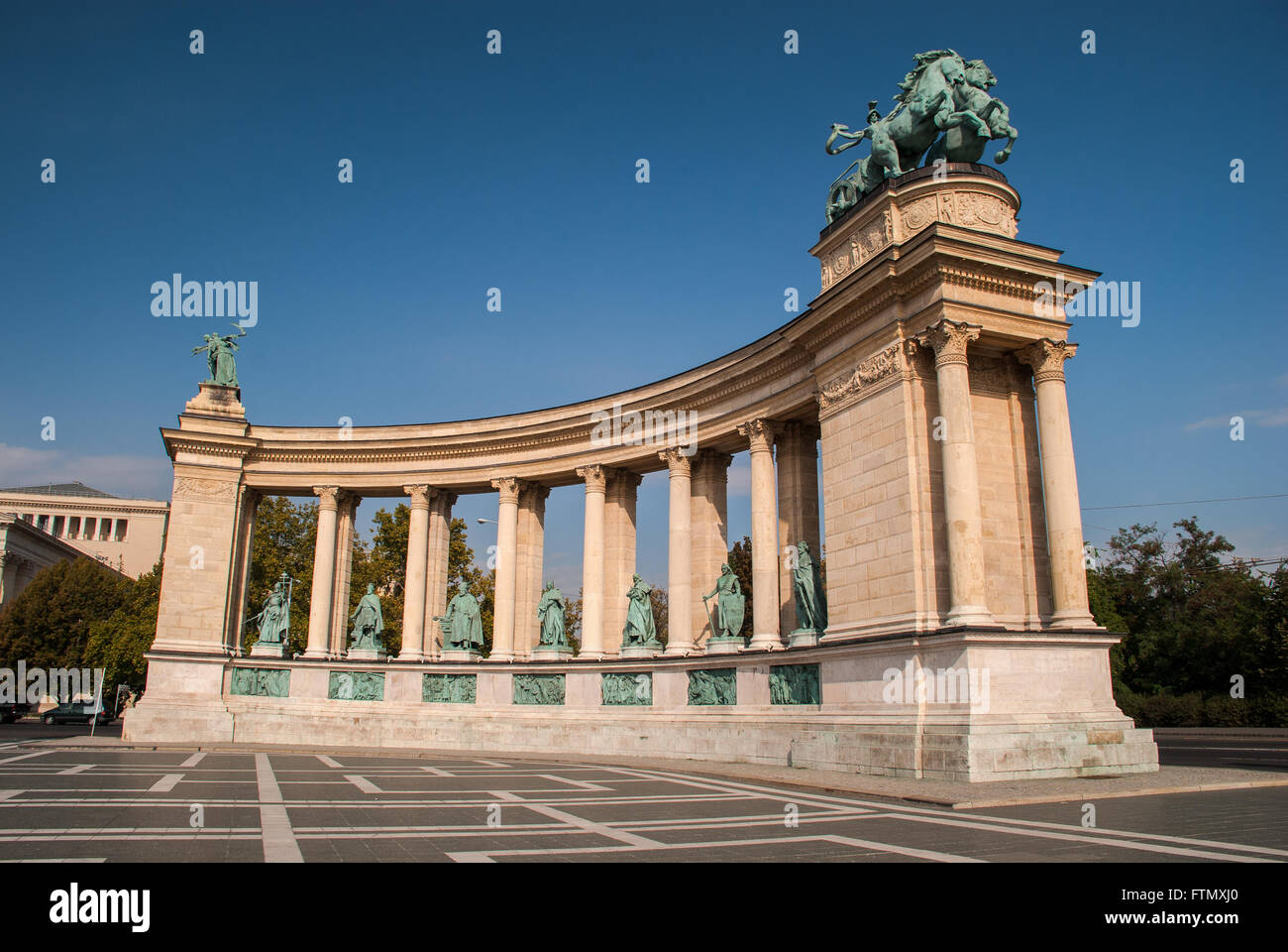 Monument Monument sur la Place des Héros à Budapest, Hongrie Banque D'Images