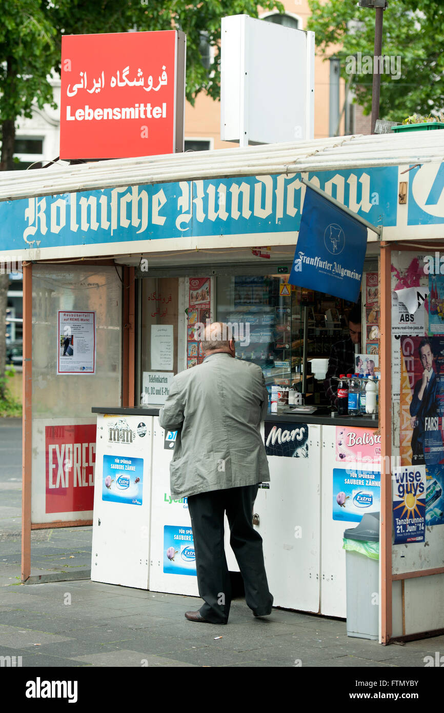 Köln, Klettenberg, Ecke Siebengebirgsallee, Kiosque Banque D'Images