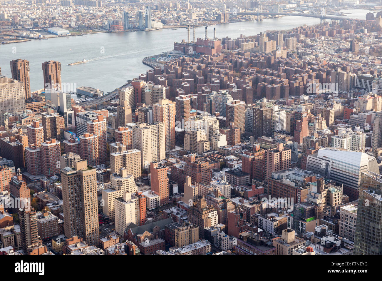 New York depuis l'Empire State Building, New York City, États-Unis, États-Unis d'Amérique Banque D'Images