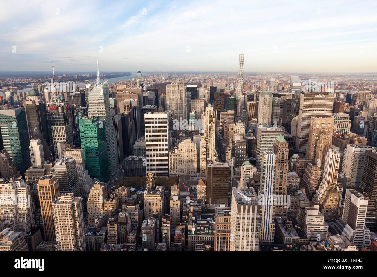New York depuis l'Empire State Building, New York, États-Unis, États-Unis d'Amérique Banque D'Images