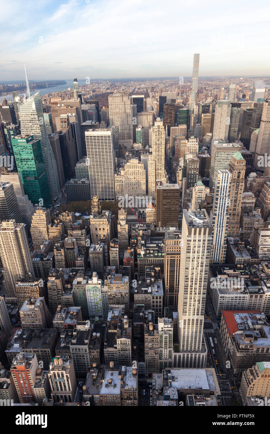 New York depuis l'Empire State Building, New York City, États-Unis, États-Unis d'Amérique Banque D'Images
