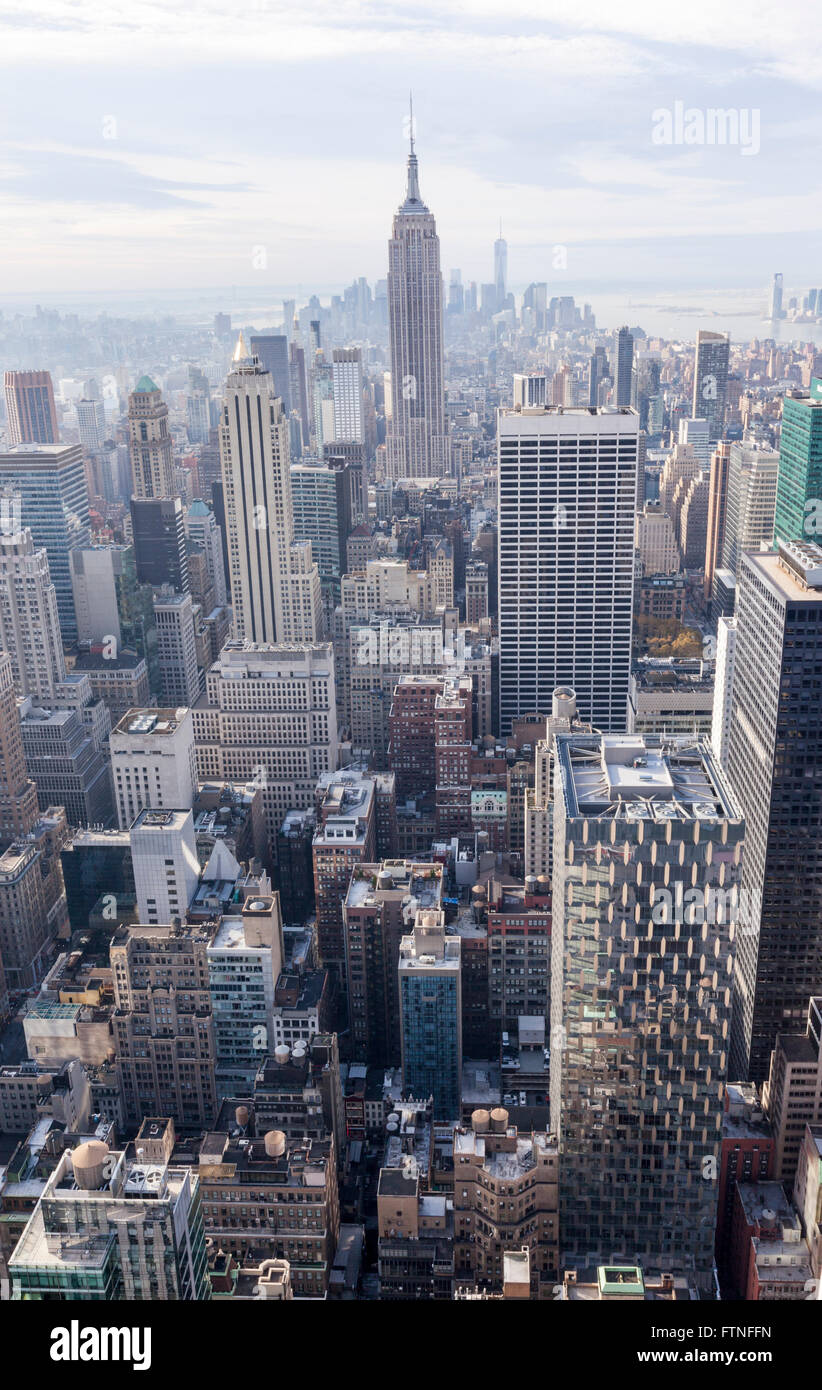 Vue depuis le Rockefeller Center, New York City, États-Unis, États-Unis d'Amérique Banque D'Images