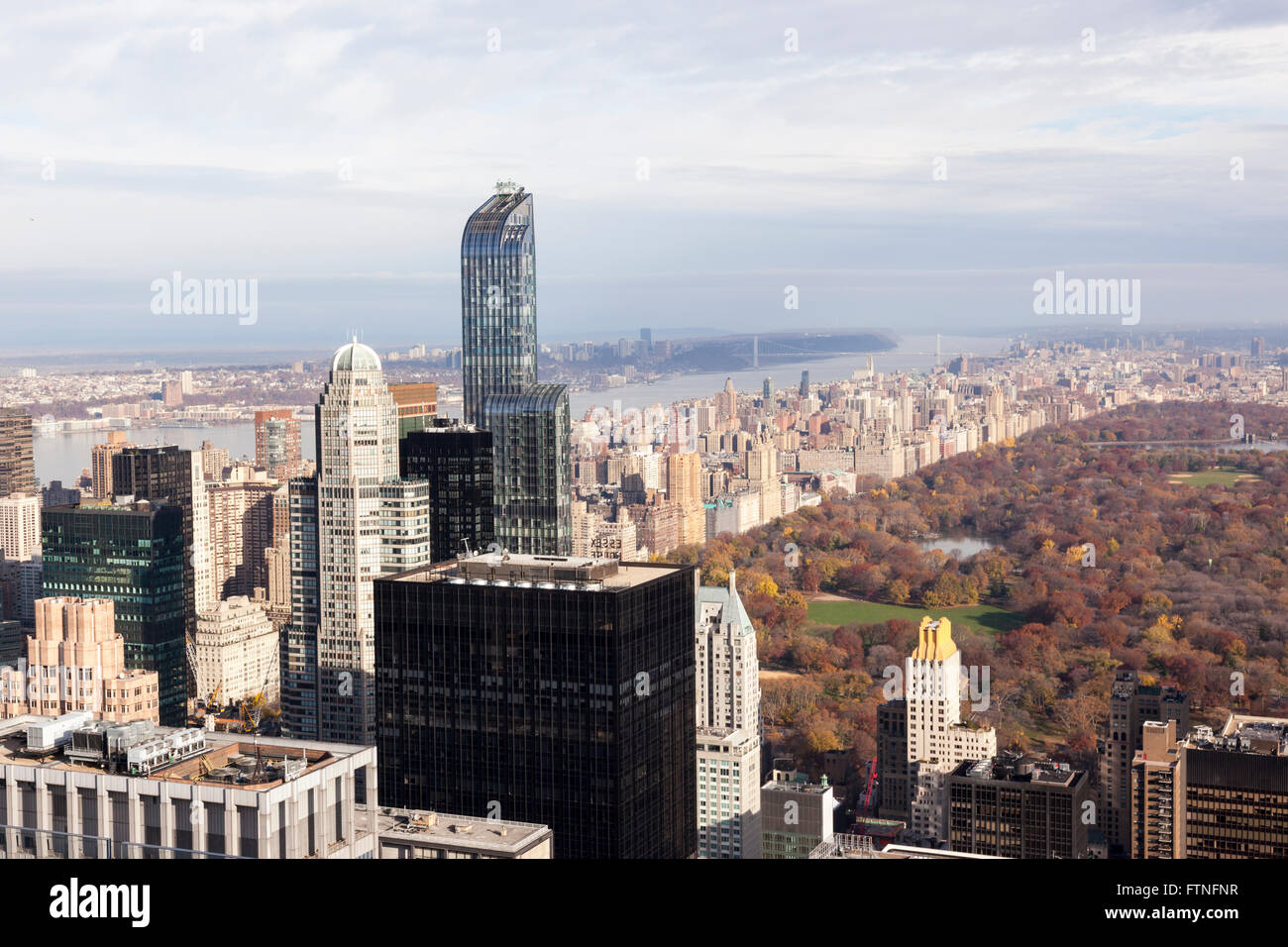 Vue depuis le Rockefeller Center, New York, États-Unis, États-Unis d'Amérique Banque D'Images