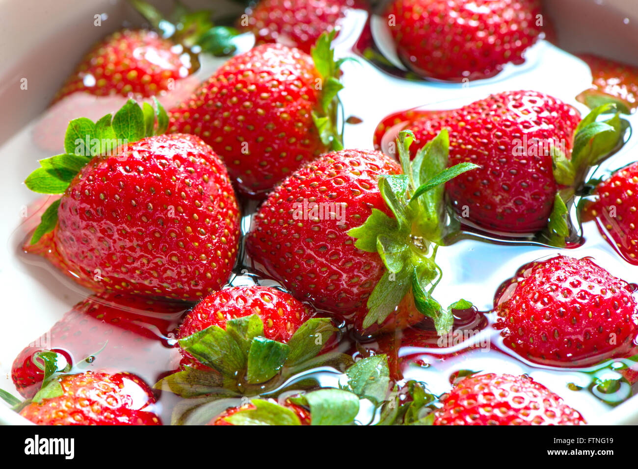 Fraises fraîches Banque D'Images