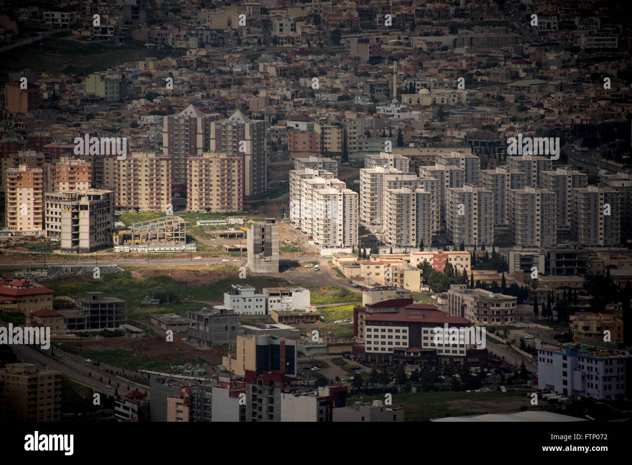 Vue aérienne de Dohuk, Irak, Kurdistan Banque D'Images