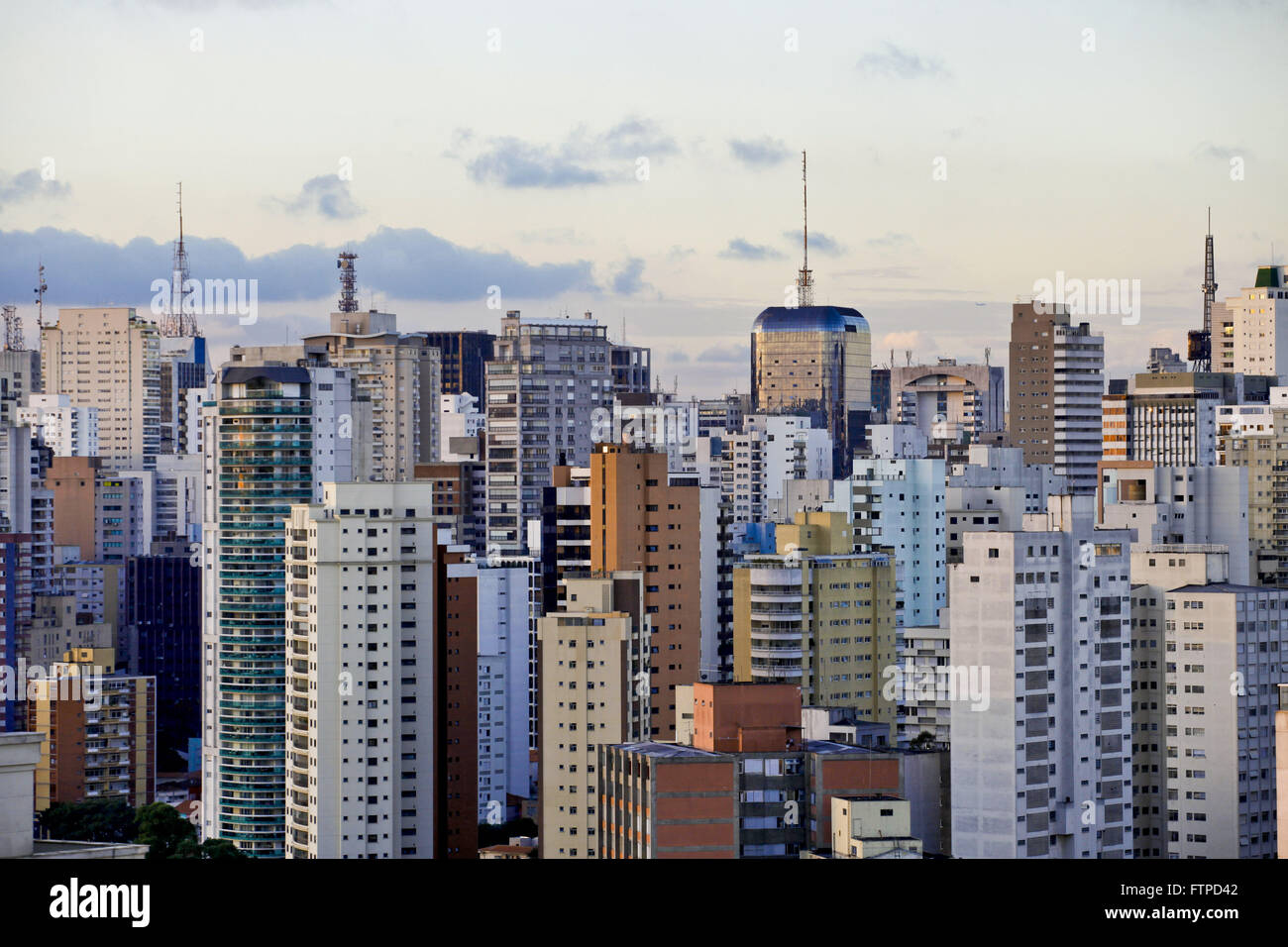 Voir la zone métropolitaine de la ville de Sao Paulo - région de l'Avenue Paulista Banque D'Images